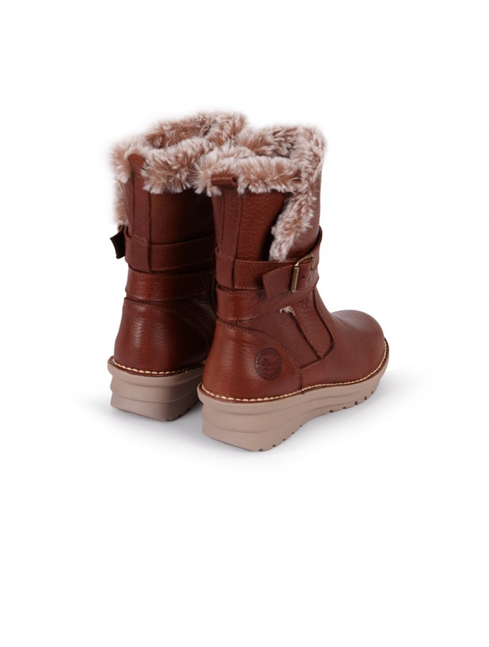 Botas media online caña piel mujer