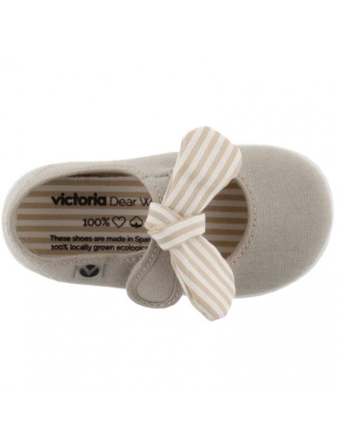 Merceditas Lona Velcro con Lazo Victoria