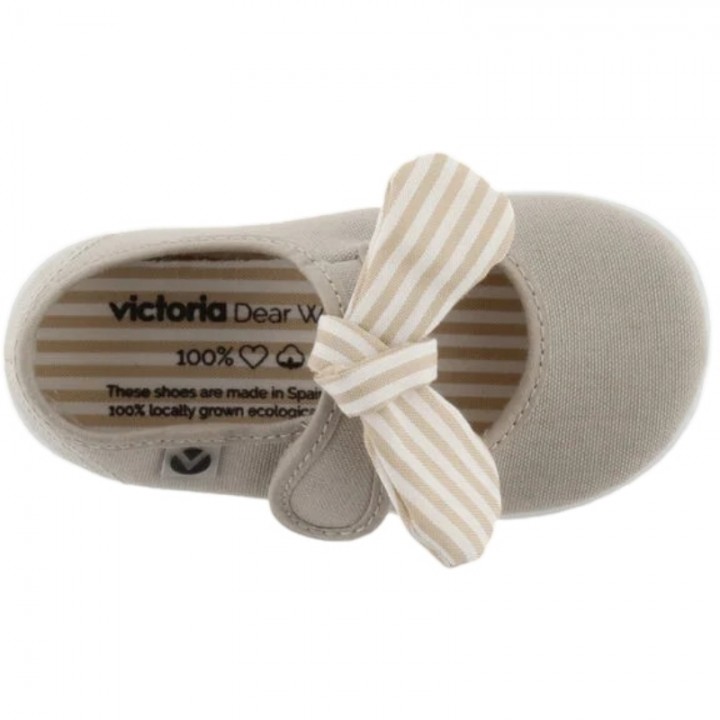 Merceditas Lona Velcro con Lazo Victoria