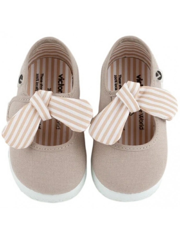 Merceditas Lona Velcro con Lazo Victoria