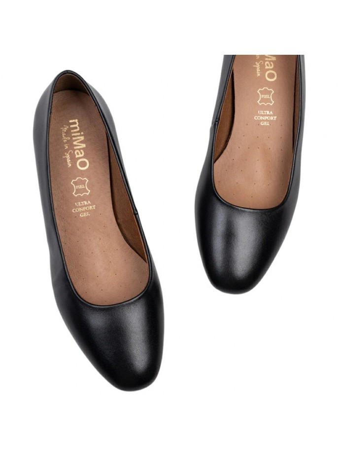 Zapatos de Piel de tacón bajo para Mujer miMao