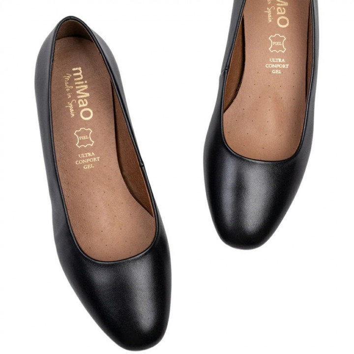 Zapatos de Piel de tacón bajo para Mujer miMao