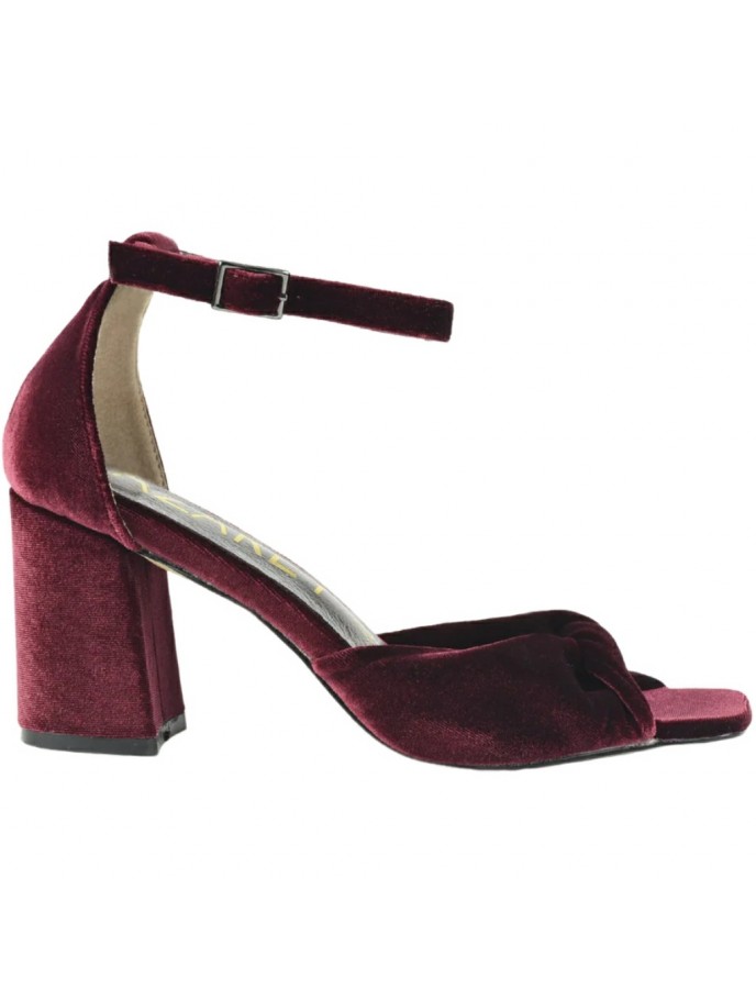 Sandalias Tacón Terciopelo Azarey