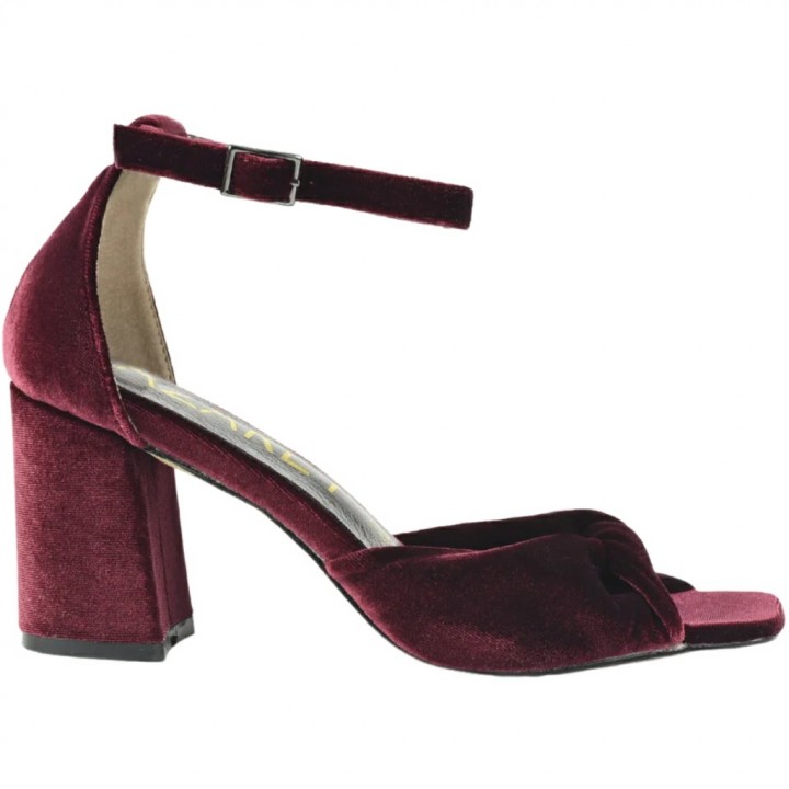 Sandalias Tacón Terciopelo Azarey