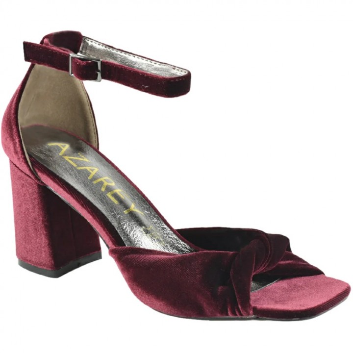 Sandalias Tacón Terciopelo Azarey