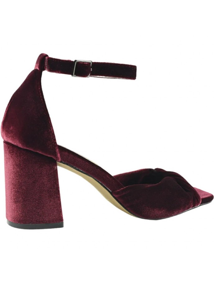 Sandalias Tacón Terciopelo Azarey