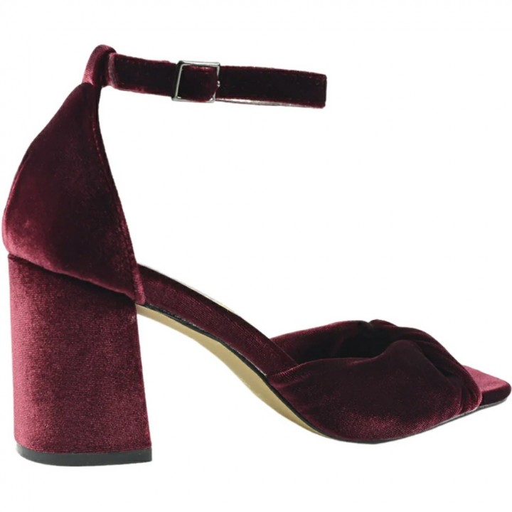 Sandalias Tacón Terciopelo Azarey