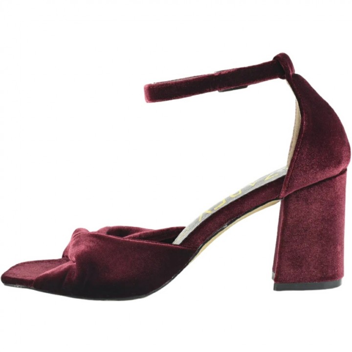 Sandalias Tacón Terciopelo Azarey