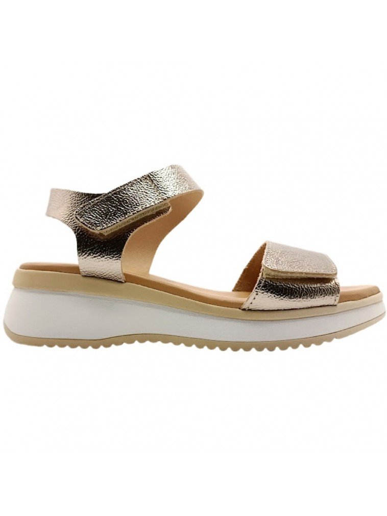 Sandalias Soft Piel Velcros Cuña Mujer 2