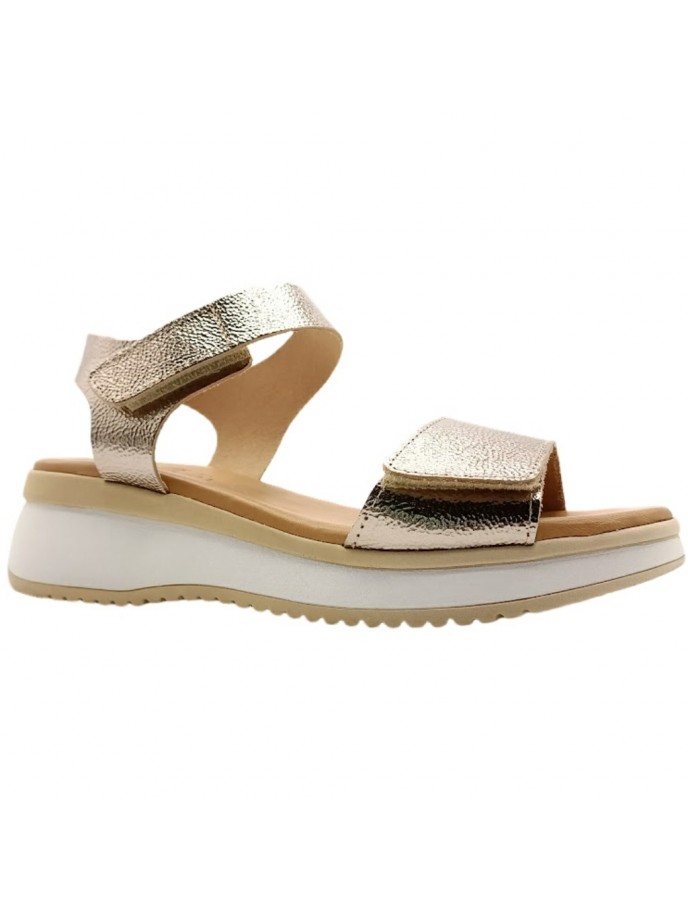 Sandalias Soft Piel Velcros Cuña Mujer