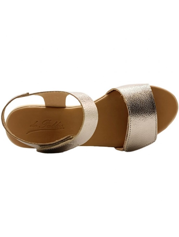 Sandalias Soft Piel Velcros Cuña Mujer