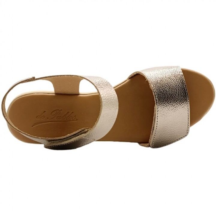Sandalias Soft Piel Velcros Cuña Mujer
