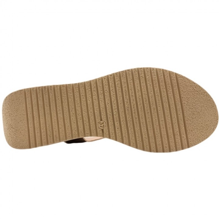 Sandalias Soft Piel Velcros Cuña Mujer