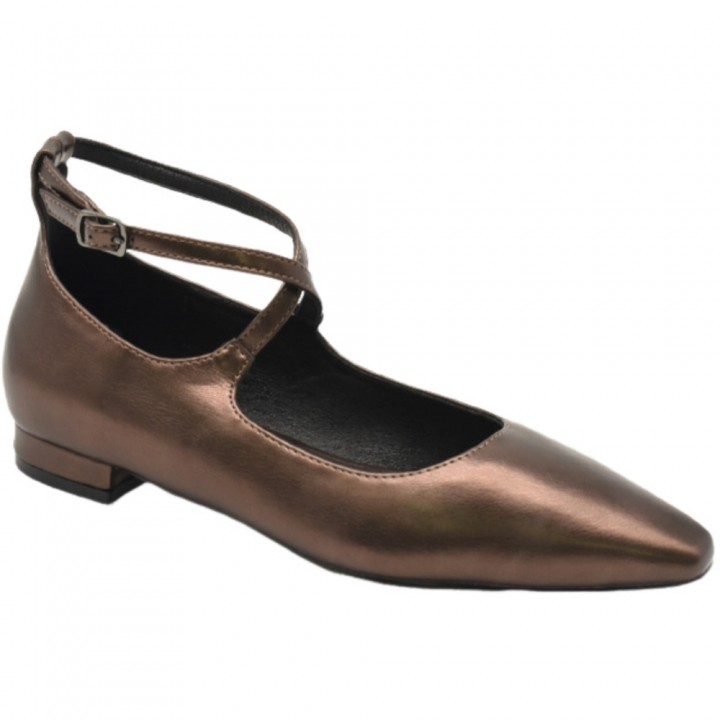 Merceditas metalizadas tiras cruzadas Azarey