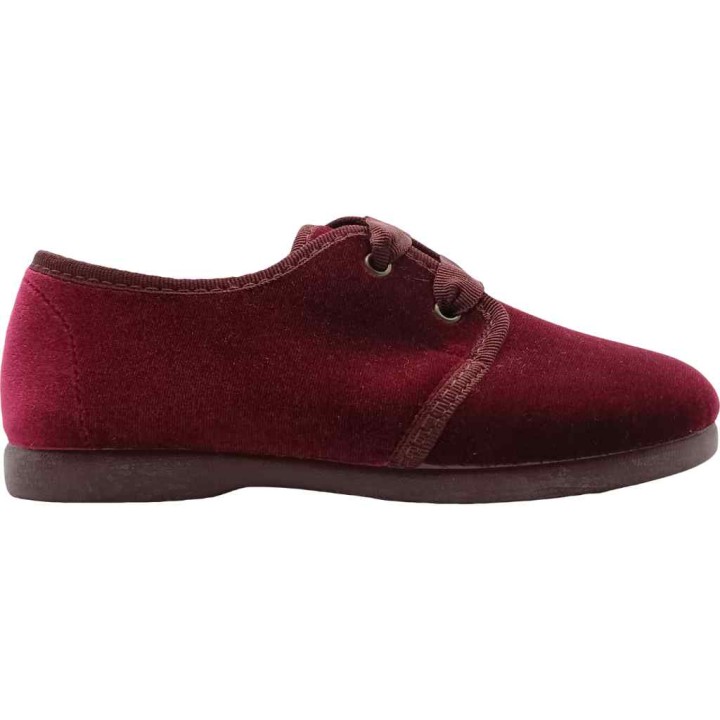 Zapato blucher terciopelo Tokolate