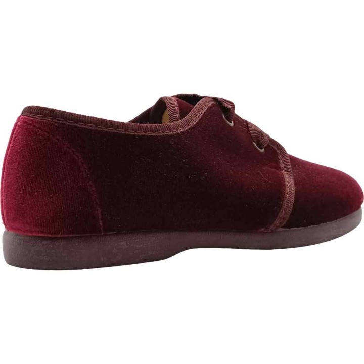 Zapato blucher terciopelo Tokolate