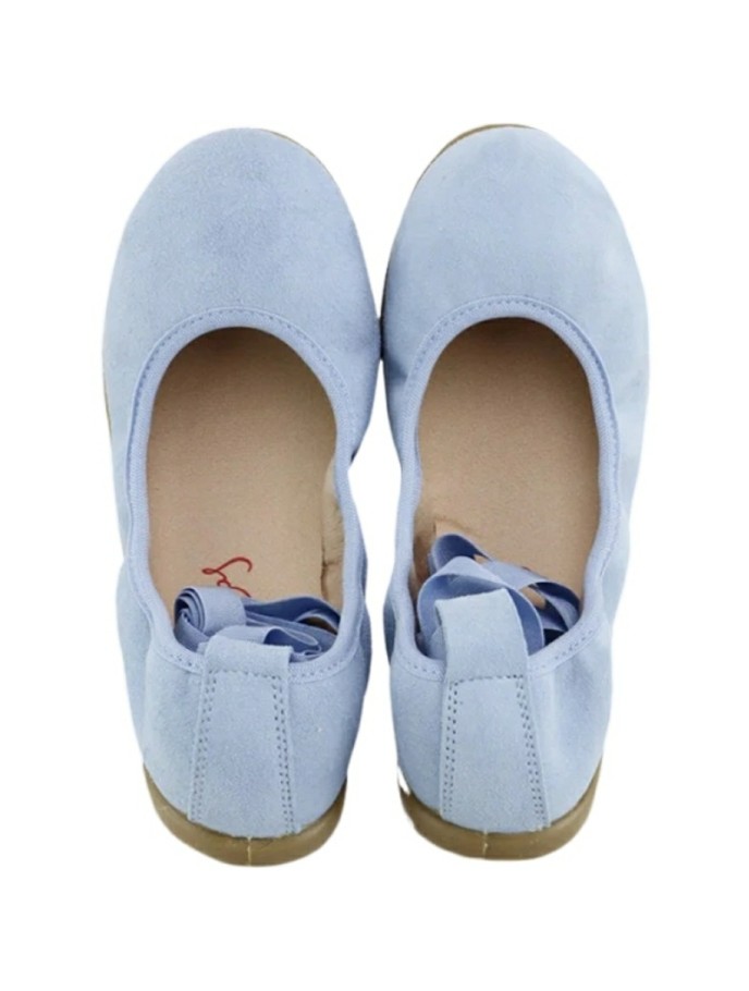 Bailarinas Elastic de Ante con Cintas Eli 1957