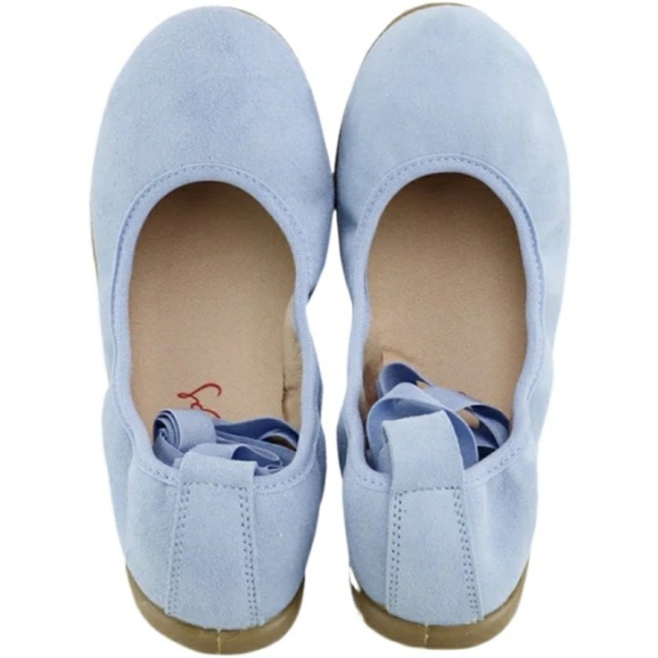 Bailarinas Elastic de Ante con Cintas Eli 1957