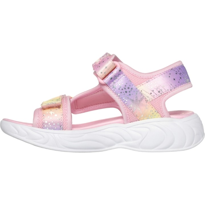 Sandalias Velcro Luz Glitter Unicornio Skechers
