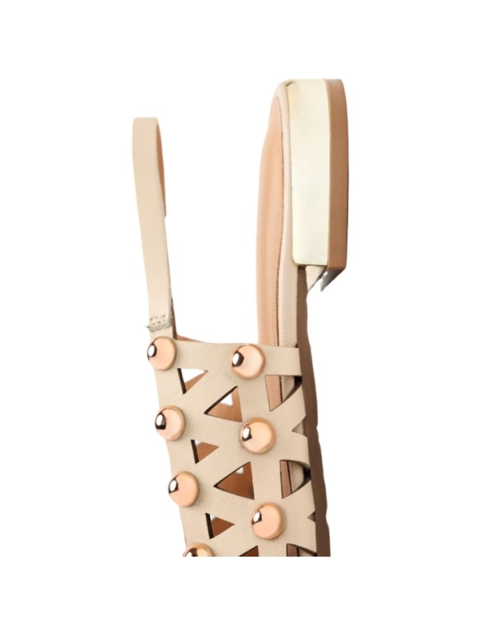 Bailarina Mules Tachas Piel Picada GIOSEPPO