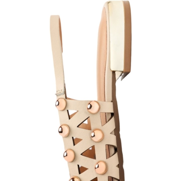 Bailarina Mules Tachas Piel Picada GIOSEPPO