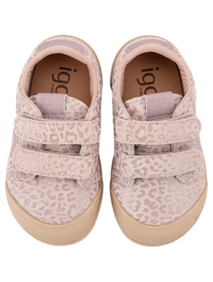 Zapatillas Barefoot Serraje Tennis Leopardo Igor