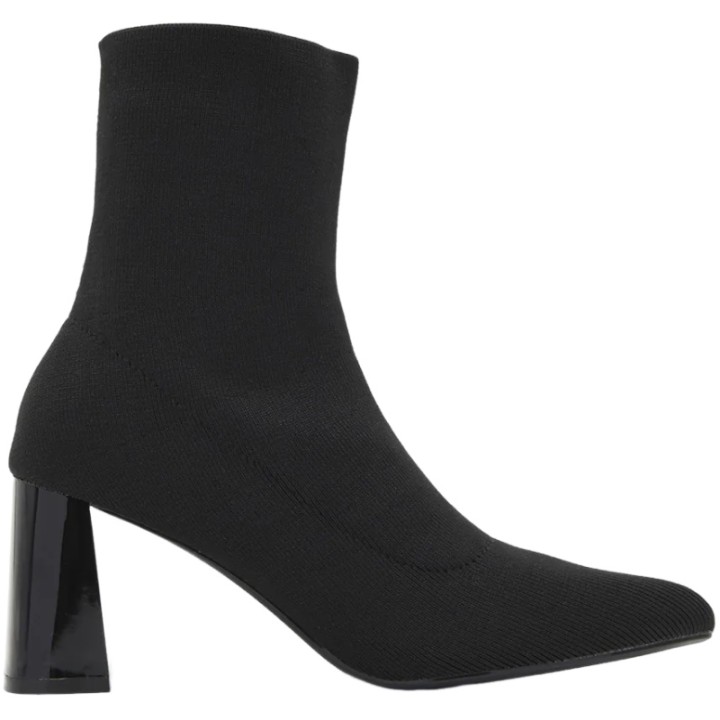 Botín Estilo Calcetín Elástico con Tacón Nyrex