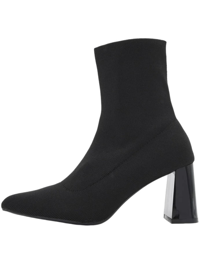 Botín Estilo Calcetín Elástico con Tacón Nyrex