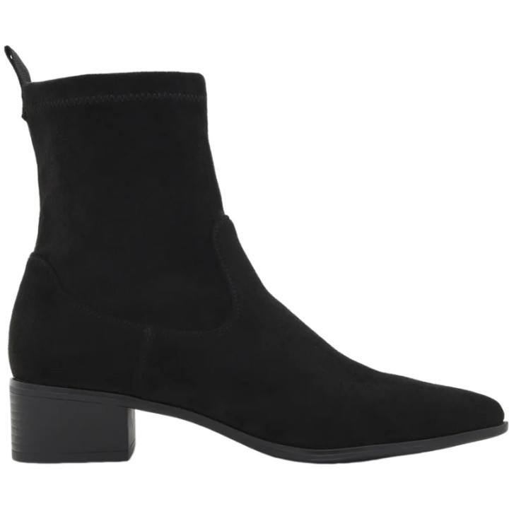 Botín Serraje Elástico con Tacón Bajo Nyrex