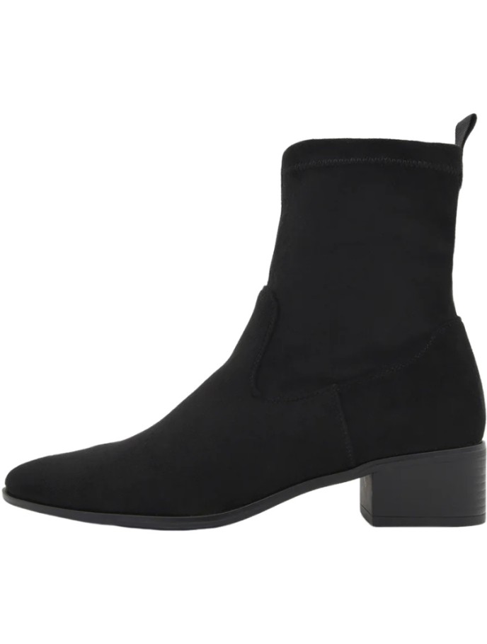 Botín Serraje Elástico con Tacón Bajo Nyrex