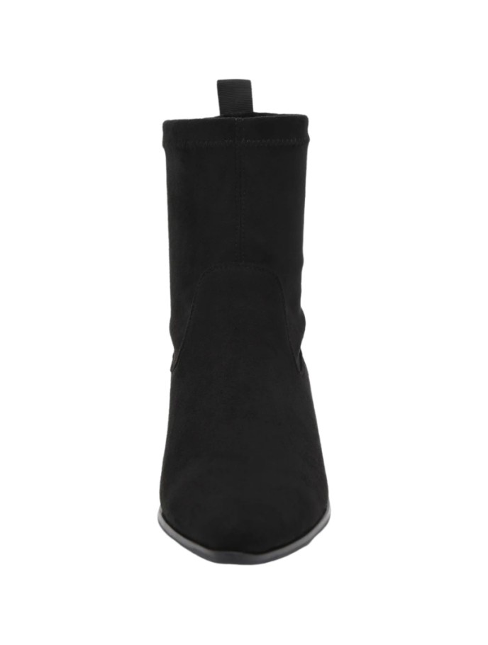 Botín Serraje Elástico con Tacón Bajo Nyrex