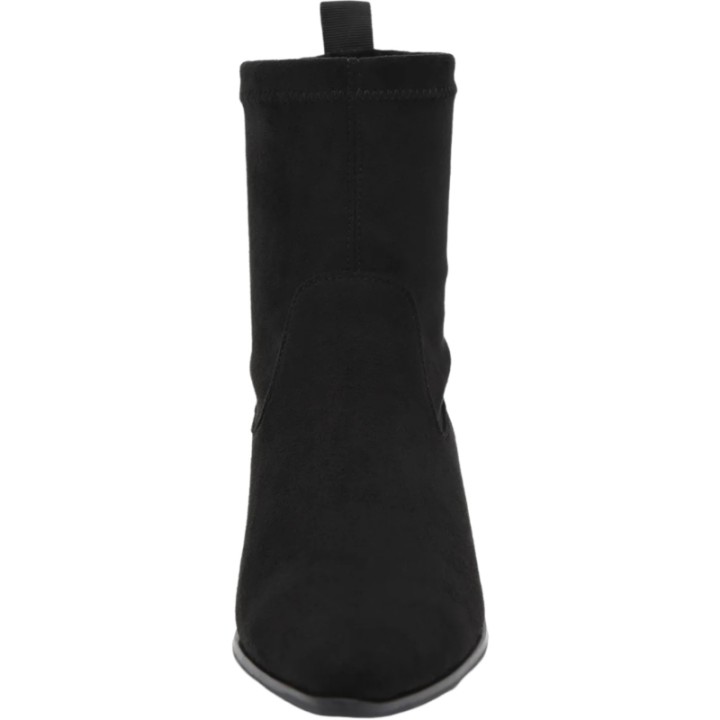 Botín Serraje Elástico con Tacón Bajo Nyrex