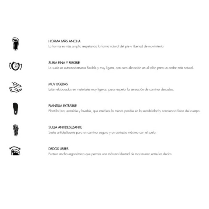 Zapatillas Barefoot V con Refuerzo Victoria