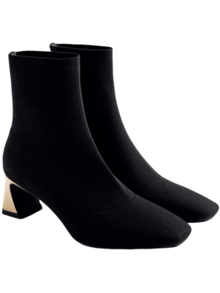 Botines Elásticos Tacón Oro GIOSEPPO