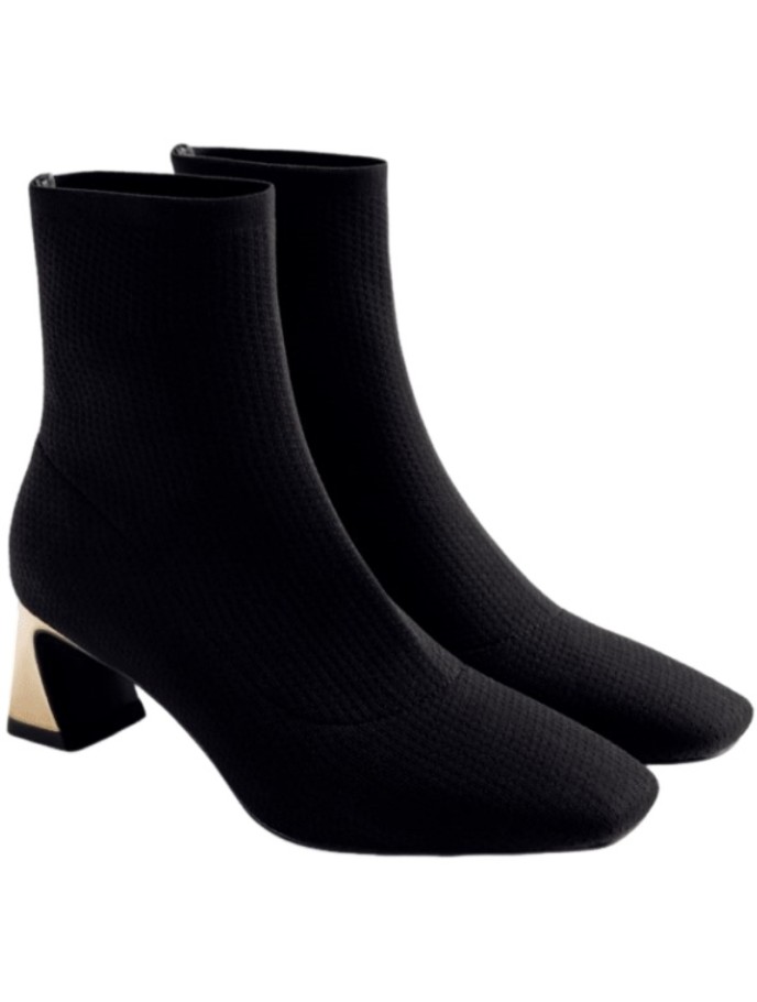 Botines Elásticos Tacón Oro GIOSEPPO