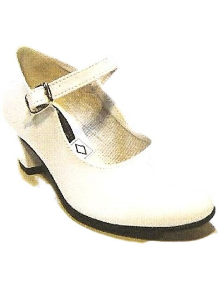 Zapato de Flamenca Blanco Sevillana Made in Spain