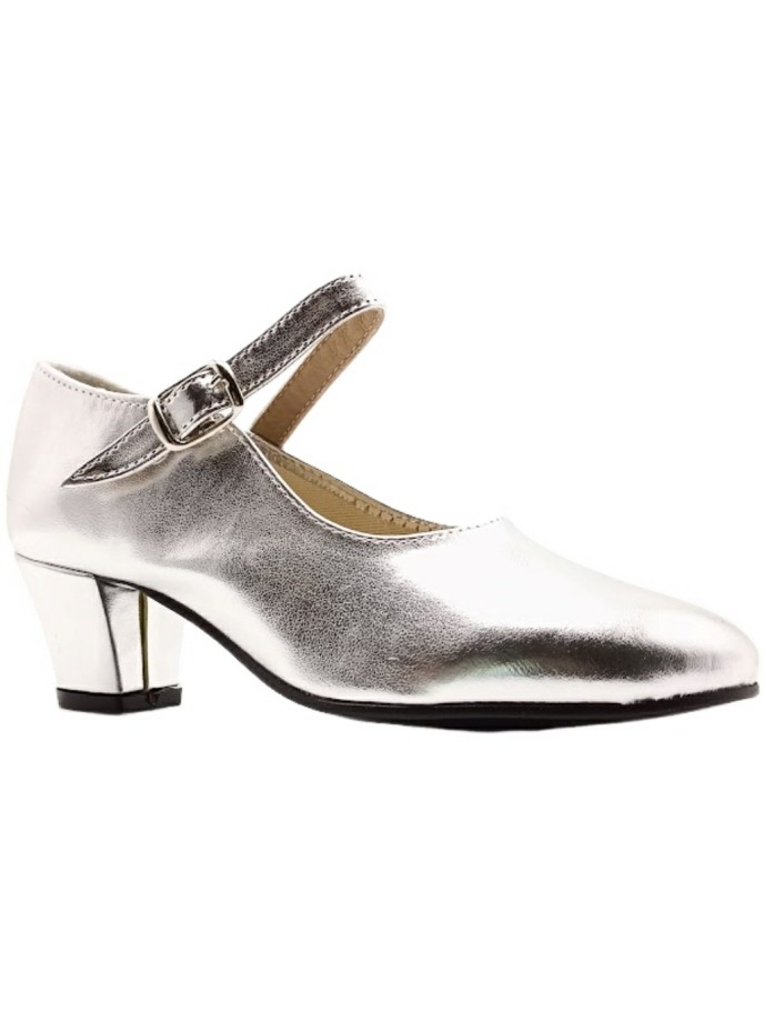 Zapato de Flamenca Plata Sevillana Made in Spain