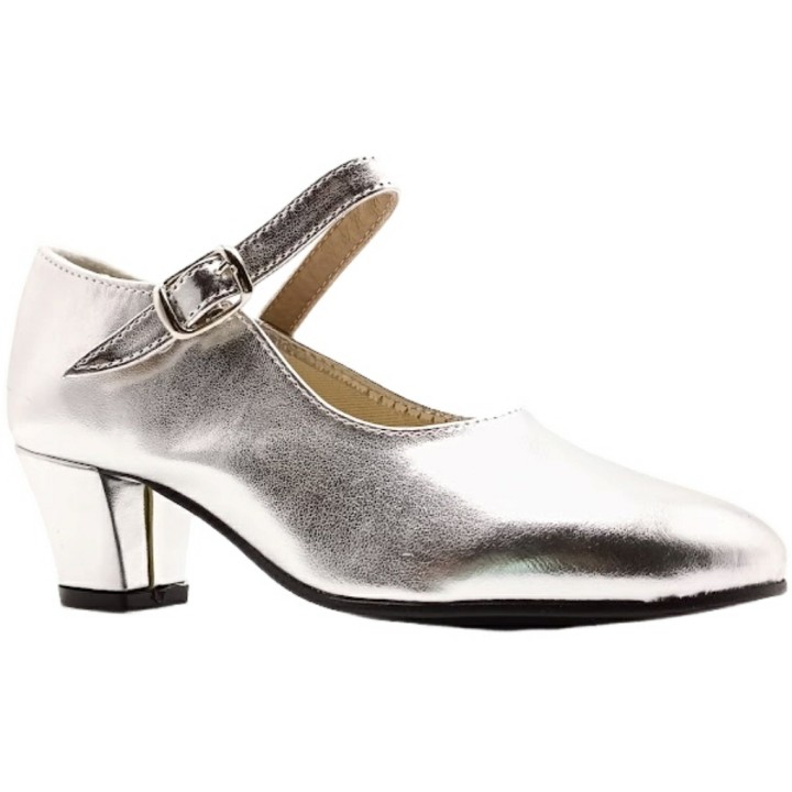 Zapato de Flamenca Plata Sevillana Made in Spain