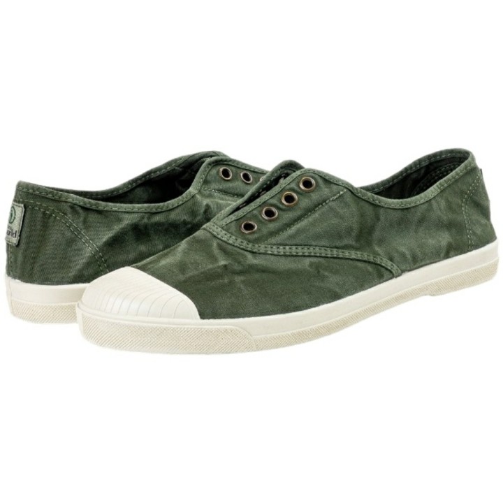 Bambas de Lona Lavada Horma Ancha Natural World