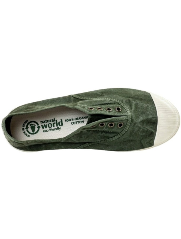 Bambas de Lona Lavada Horma Ancha Natural World