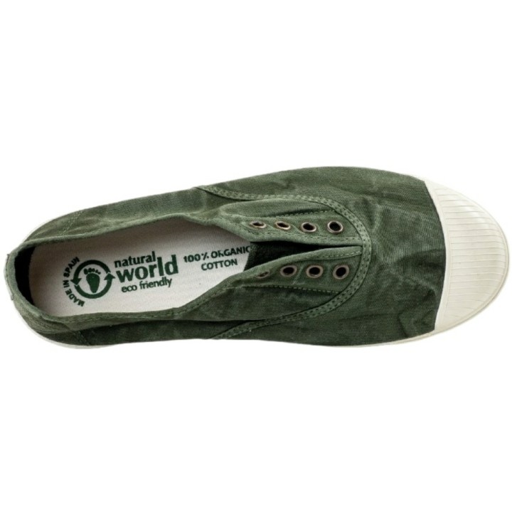 Bambas de Lona Lavada Horma Ancha Natural World