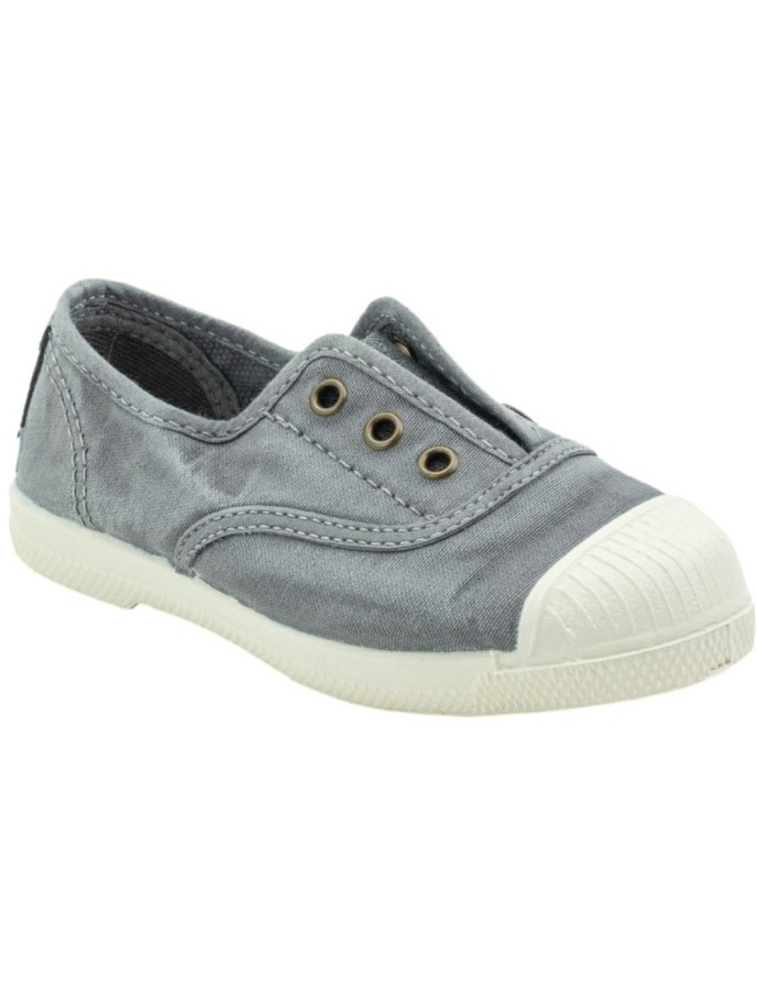 Bambas Elásticas niños lona lavada Natural World