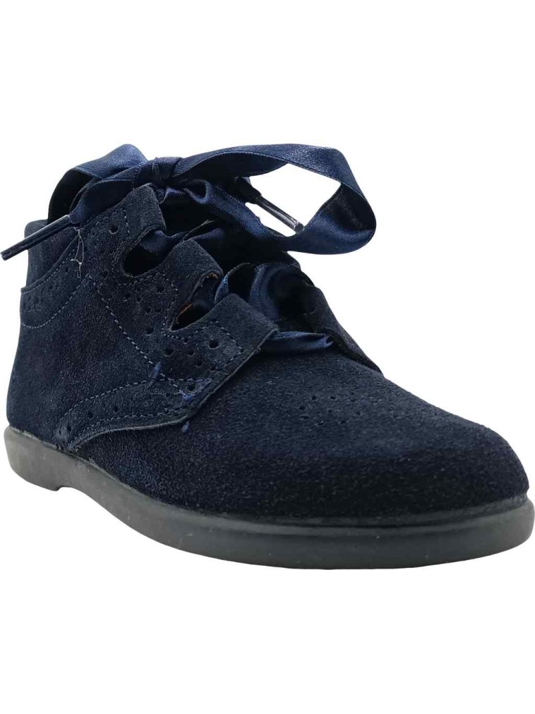 Botas Serraje Picado con cordón o lazo 2