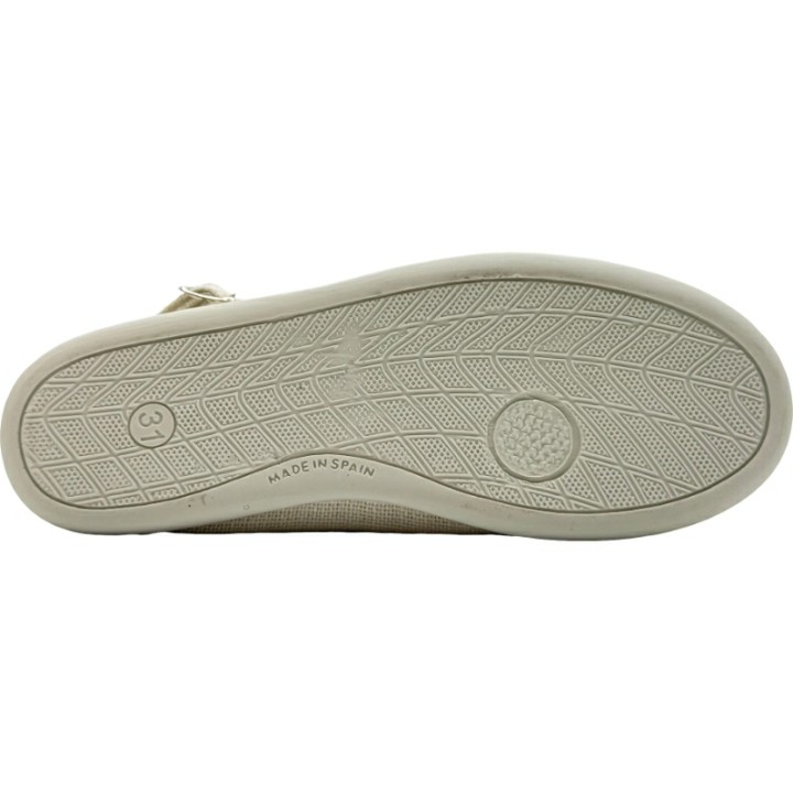 Bailarinas de Lino con pulsera y flor De Pablos