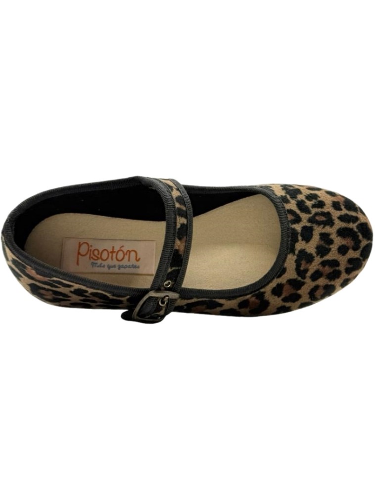 Merceditas Niña Terciopelo Escotada Animal Print 2