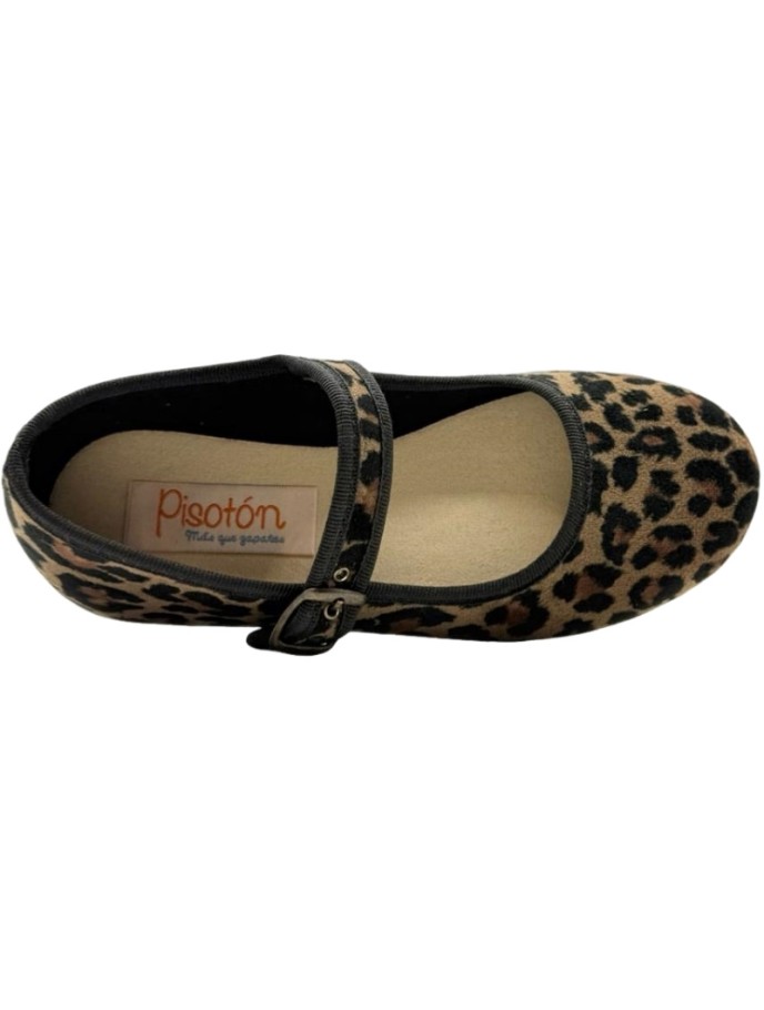 Merceditas Niña Terciopelo Escotada Animal Print