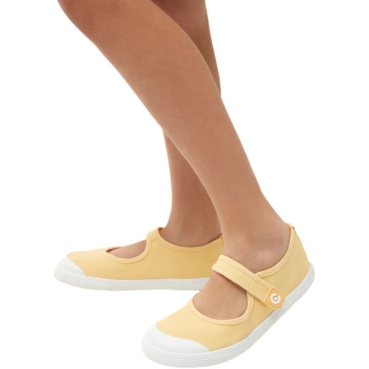 Merceditas de Lona con velcro y puntera Conguitos