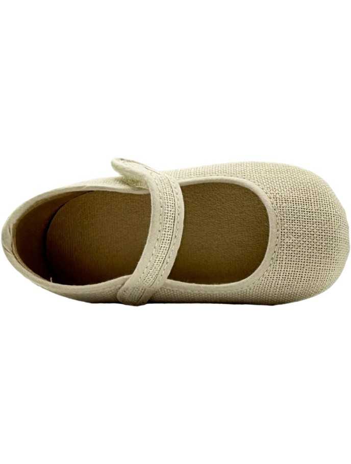 Merceditas de niña Barefoot Lino Velcro DePablos