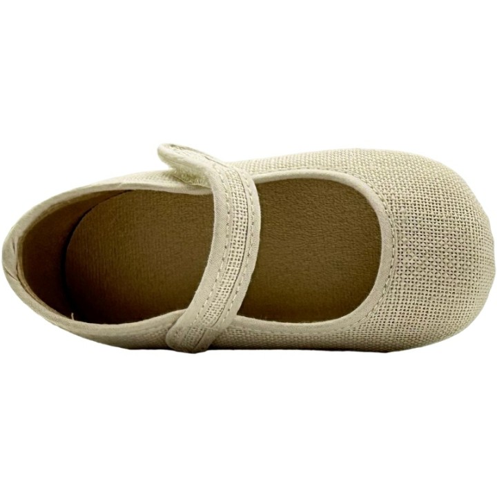 Merceditas de niña Barefoot Lino Velcro DePablos