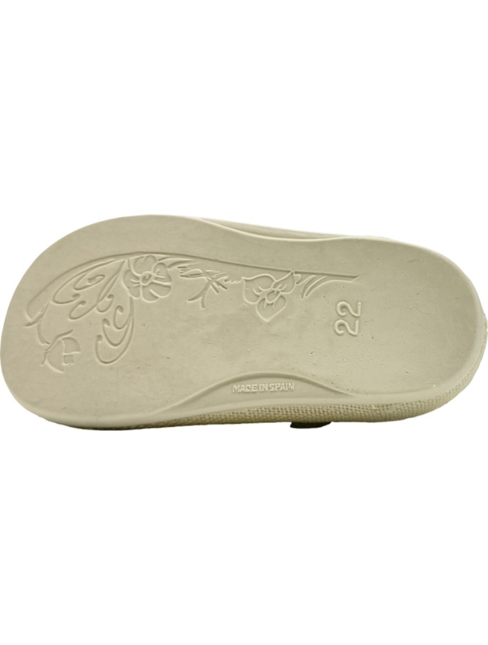 Merceditas de niña Barefoot Lino Velcro DePablos